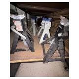 Lot Including 5 Jack Stands ACDelco Mixed 2 Ton 3 Ton Auto Shop