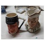 Sandland Lancaster Toby Mug & Unmarked Character Jug