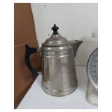 Lot Including American Family Scale & Vintage Coffee Pot Kitchenware