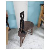 Antique Saddler Stitching Horse Bench Leather Sewing Clam Tool
