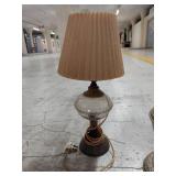 Lot Including 2 Vintage Table Lamps Kerosene Style & Electrified