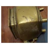Lot Including Brass Censer Carved Figure Textiles Portrait Photo