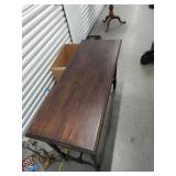 Mahogany Drop Leaf Sofa Table with Two Leaves Wood 48x19x30