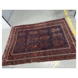 Vintage Baluchi Style Hand-Knotted Wool Area Rug 86x60 See Photos