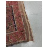 Vintage Hand Knotted Wool Area Rug Geometric Scatter See Photos