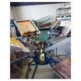 Hopkins 4 Color Screen Printing Press w/ 4 Screens