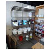Adjustable Industrial Metal Shelving Unit Expanded Mesh 4 Tier Rack