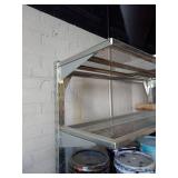 Adjustable Industrial Metal Shelving Unit Expanded Mesh 4 Tier Rack