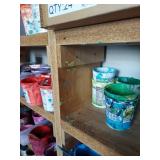 Wood Utility Storage Shelving Unit Approx. 8ft x 6ft x 1ft See Photos