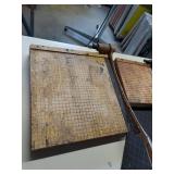 Lot Including 2 Vintage Wood Guillotine Paper Cutters Trimmers