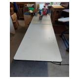 96 x 30 Folding Table White Top Metal Legs Banquet Utility See Photos