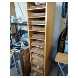 Wood Mail Sorter Literature Organizer Cabinet Approx 6 Ft Tall Shelf