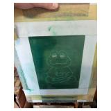 Lot Including Approximately 12 Wood Framed Screen Printing Screens
