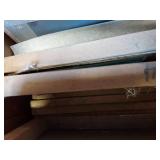 Lot Including Approximately 12 Wood Screen Printing Frames & Screens