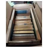 Lot Including Approximately Wood Screen Printing Frames & Screens Box