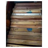Lot Including Approximately Wood Screen Printing Frames & Screens Box