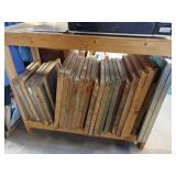 Lot Including 31 Screen Printing Frames & Screens Largest 23x31in