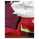 Lot Including Approximately Blank T-Shirts & Uline Poly Bags