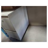 White Metal 2 Drawer Mobile File Cabinet Rolling Office Pedestal