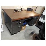 Lot Including Globe-Wernicke Metal Desk and Mesh Office Chair