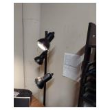 Lot Including Approximately 18 Screen Printing Frames & 3 Light Floor Lamp