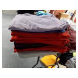 Lot Including Approximately 14 Plain T-Shirts Mixed Brands Colors