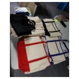 Lot Including Approximately 15 Canvas Tote Bags Assorted Styles