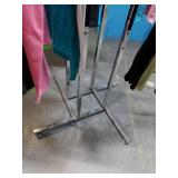 Chrome 4-Way Retail Clothing Display Rack Adjustable Garment Stand