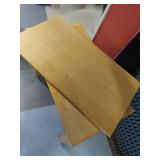 Light Wood Drop-Leaf Utility Table on Casters Kitchen Craft Desk