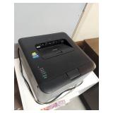 Lot Including Brother Laser Printer & White Rolling Cabinet Stand