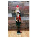 Nutcracker - 3 foot tall - green velvet coat and gems - Retail $192