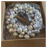 Silver Christmas Ball Wreath, Beautiful and Elegant, New in Box With Original Packaging, Great for Your Front Door