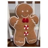 Gingerbread plush decorative pillow - 12”