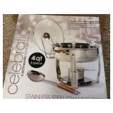 Celebrations Stainless Steel Chafing Dish, 8-Piece Set, 4 Quart Size, Great for Parties and Holidays