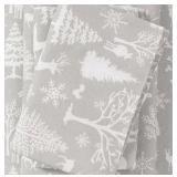 Great Bay Home Lakeview Collection Flannel Sheet Set, Cotton, Queen Sized Set, 15” Pocket Fits Mattresses Uo to 17” Deep