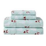 King - Truly Soft Snowman Wonderland Flannel Sheet Set - 4 piece - Retail $140