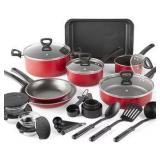 Cooks 30-pc Aluminum Non-Stick Cookware Set Red Color