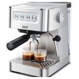 Gevi Espresso Machine with 58mm Portafilter & Milk Frother, 20 Bar Compact Expresso Machines for Home, Professional Espresso Coffee Machines for Cappuccino & Latte, Stainless Steel (Silver) Retail $14