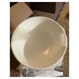 Set of 6 Bowls, Large White Color, 6 Large Spoons, Great for Soup, Cereal or Dinner Meals