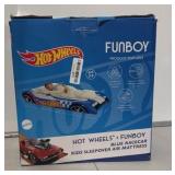 Hot Wheels Funboy Blue Race Car Bed, Kids Sleepover Air Mattress, Ages 3+