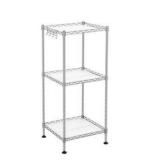SONGMICS 3-Tier Wire Bathroom Shelf with Hook