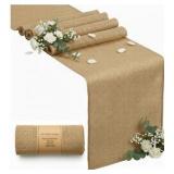 AK Trading Co 12" x 120" Natural Chic Rustic Burlap Jute Table Runner