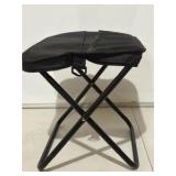 Black Folding Camping Chair in a Bag, Fits in the Bag That is Also the Top of the Chair