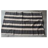 Tan and Black Striped Rug, 58” x 35”