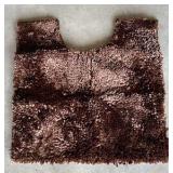 Fluffy Brown Bath Rug For Toilet