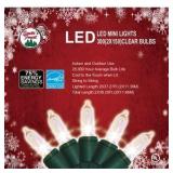 LIGHTS LED TOTE MINI 300CT CLEAR / Christmas Tree Lights / Indoor and outdoor useClear bulbsLighted length: 2x37.27