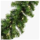 Vickerman 9ft Douglas Fir Garland with LED Lights Great for Christmas Decorating
