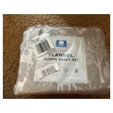 Great Bay Home Lakeview Collection Flannel Sheet Set, Cotton, Queen Sized Set, 15” Pocket Fits Mattresses Uo to 17” Deep