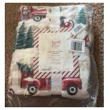 North Pole Trading Company Velvet Plush Throw Blanket, 50” x 60” Machine Washable, Christmas Holiday Tree Pickup Truck Theme
