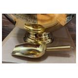 Large Gold Holiday Punch Bowl and Scoop